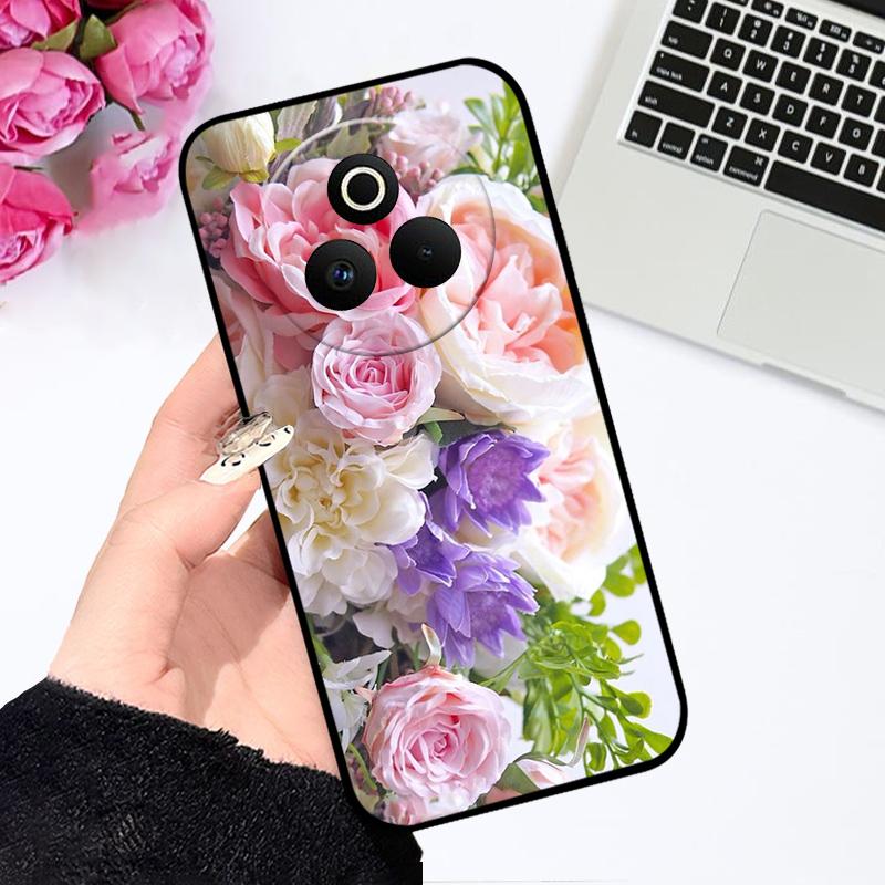 Case For Oppo Realme P3 Pro 5G Fashion Color Painted Silicone Soft Phone Cover For Realme P 3 Pro 5G Shockproof Bumper Shells