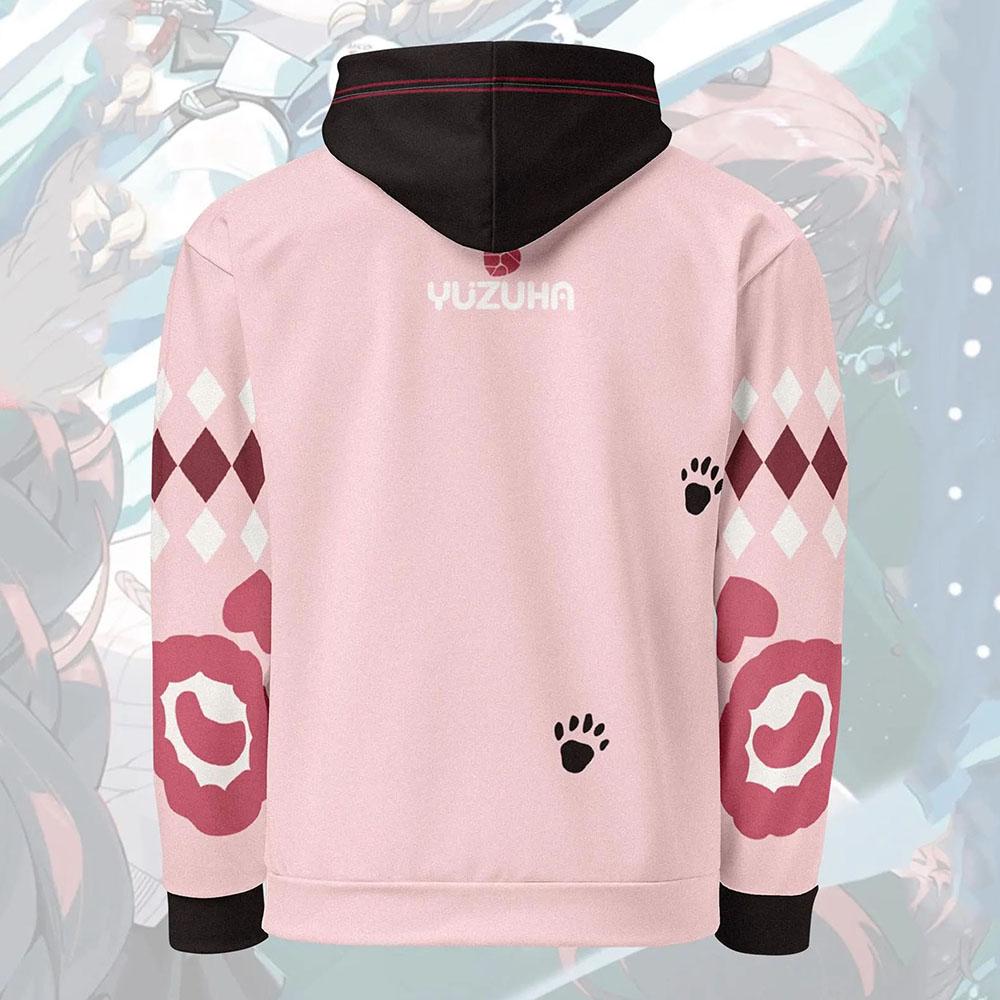 Bluzy z kapturem Cosplay Ukinami Yuzuha Gra Zenless Zone Zero Bluzy z nadrukiem 3D Bluza z długim rękawem i kieszenią Unisex