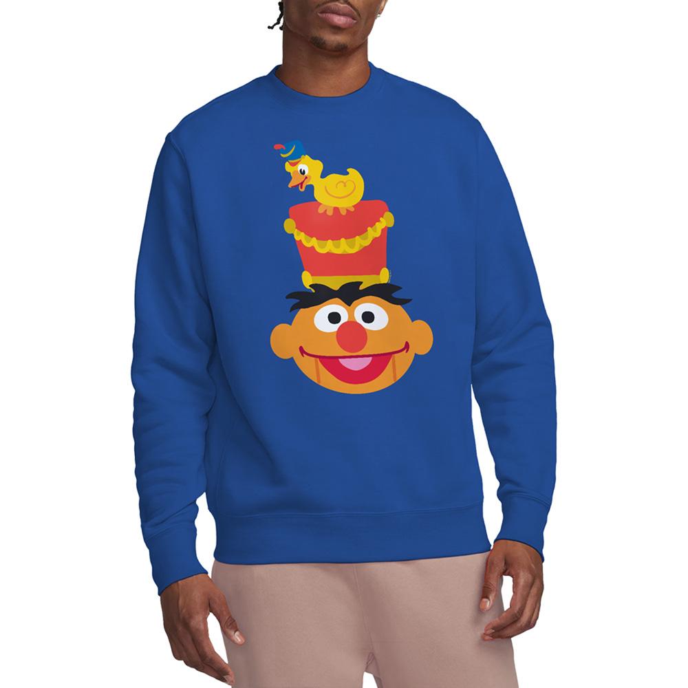Sesame Street Unisex Dospělý Vánoční mikina Ernie Louskáček