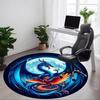 1pc Dragon Phoenix Office Round Area Rug, Under Office Chairs Bedroom Living Room Home Decor, Room Deco, Available In Various Sizes