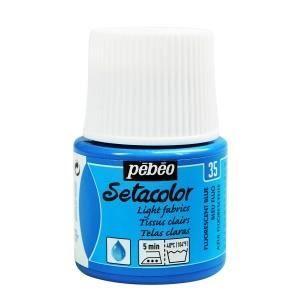 Peinture tissu Setacolor tissus clairs bleu flu…