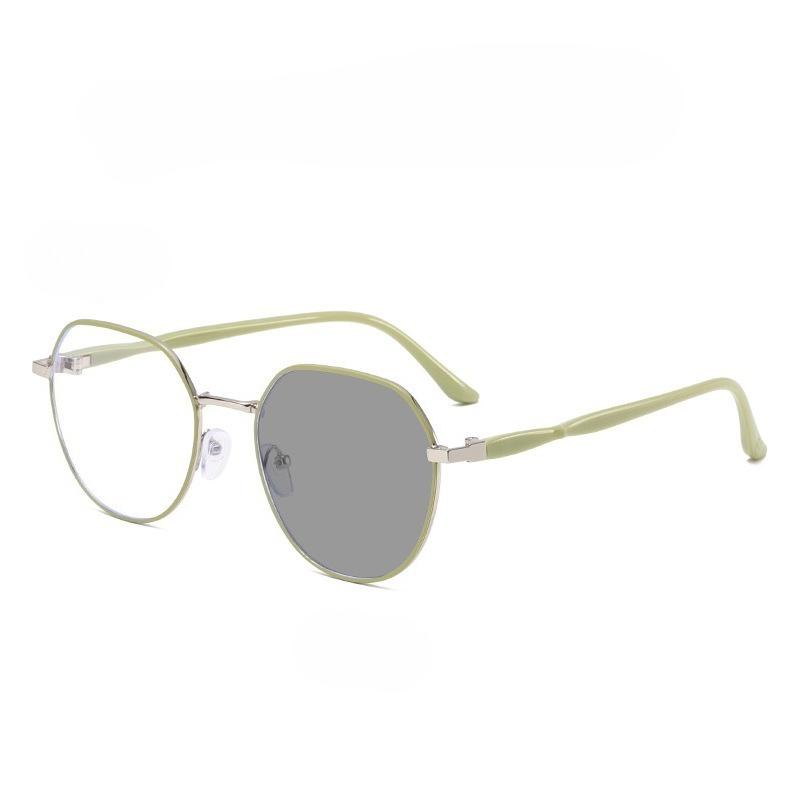 Outdoor Photochromic Sunglasses Ladies Intelligent Color Change Minus Diopter Glasses Trendy Myopia Prescription Lens Eyeglasses