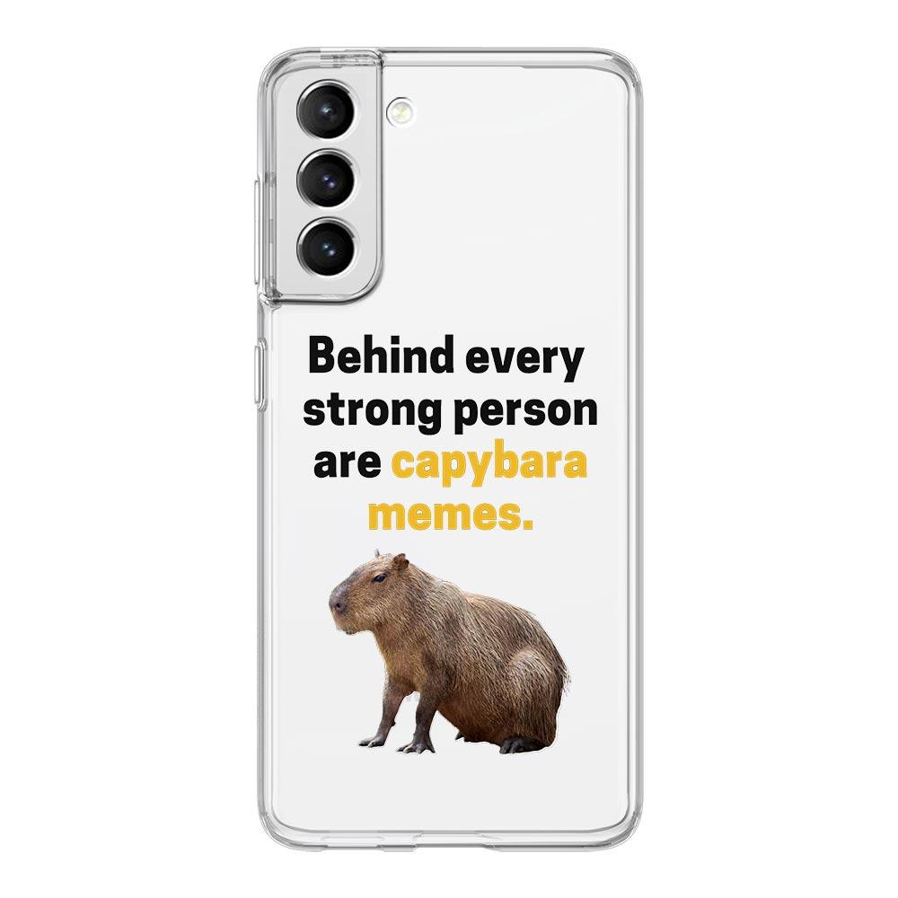 Cute Cartoon Capybara Phone Case For Samsung Galaxy S23 S22 S20 Ultra S21 FE 5G S10 S9 Plus S10E S8 Note 20 Silicone Clear Cover