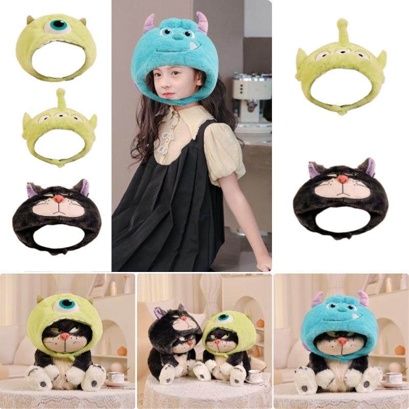 Cute Cartoon Three-eyed Plush Hat For Girls, Winter Warmth And Photo Prop