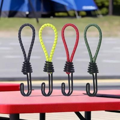 10 pezzi Corda elastica per tenda Gancio versatile per tenda da campeggio all'aperto Tenda Telo di fissaggio Corda Moschettone Ganci Accessori