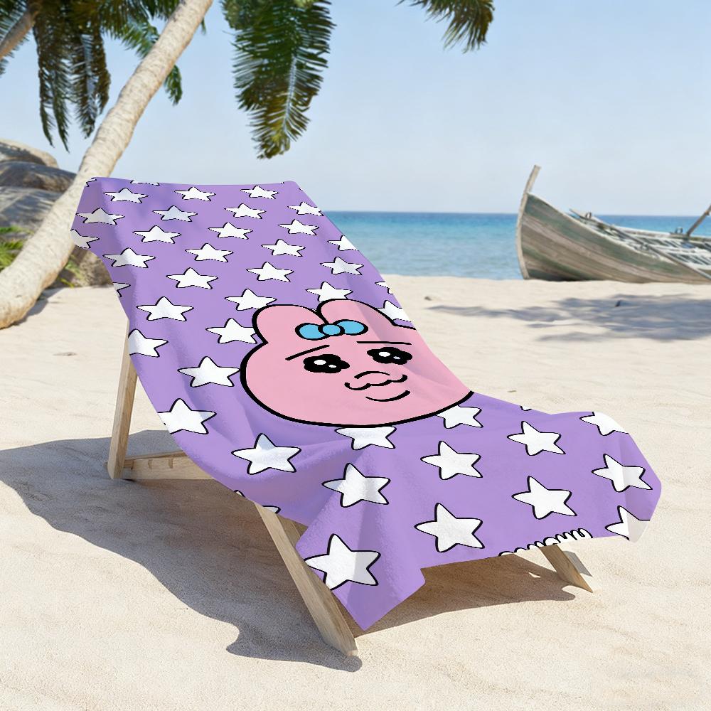 Cute O-Opanchu Fashion U-Usagi Towel Soft Pool Gift For Travel Gym Shower Camping Quick Dry Sports Large Beach Towels