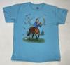 Emma Chamberlain Grafik T-Shirt Herren Groß Blau Kurzarm