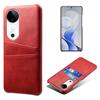 For vivo S19 5G Case Dual Card Slots PU Leather+Hard PC Phone Cover