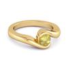 Lemon Quartz Modern Bypass Band Ring - 925 Sterling Silver Gold Vermeil