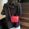 New Minimalist and Fashionable Box Shape Small Handbag, Contrasting Color Women's Bag, High-end Carriage Single Shoulder Crossbody Handbag