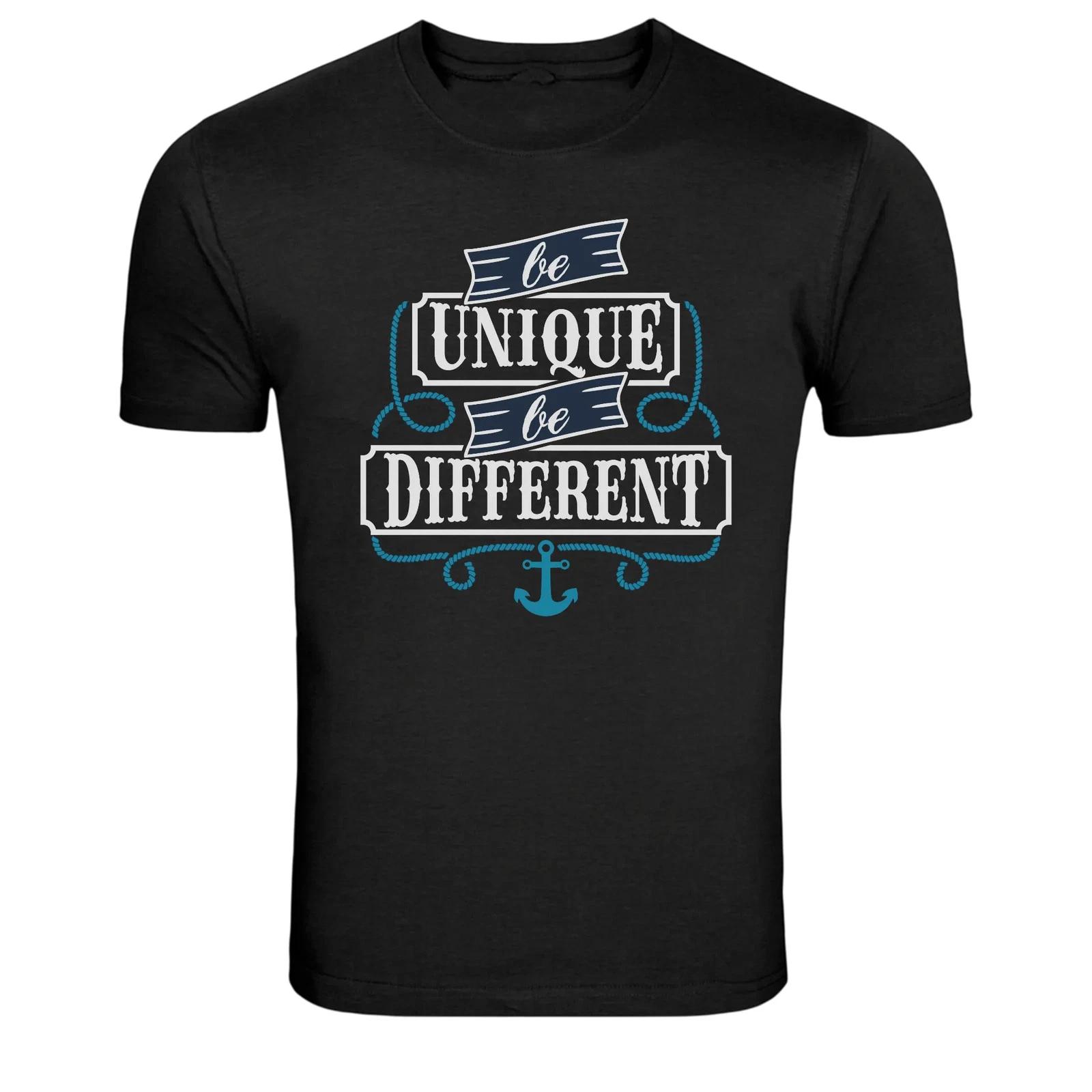 Be Unique Be Different Vintage Anchor Graphic T-Shirt 4XL