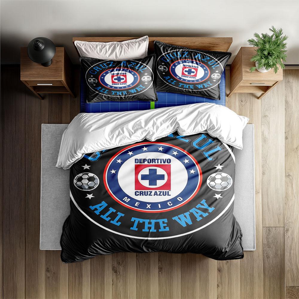 I love Cruz Azul Duvet Cover Set King Queen Double Full Twin Single Size Bed Linen Set