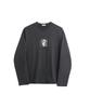 1011 GALLERY Kate Moss Portrait Long Sleeve T-Shirts - Charcoal