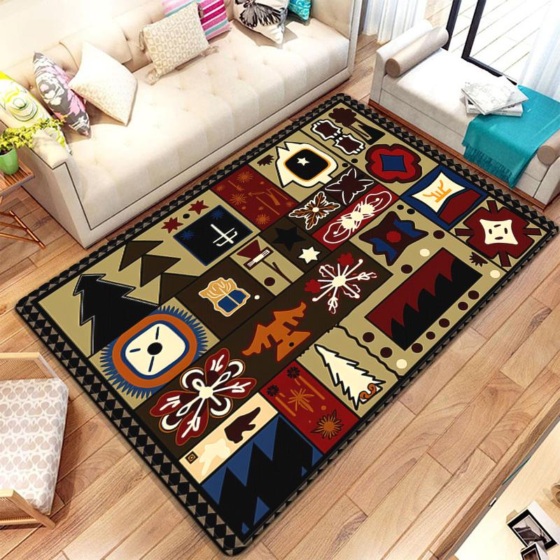 Bohemian Pony Print Rug Animal Pattern Non-Slip Carpet for Living Room Kids Bedroom Modern Home decorations Mat Baby Play Mat