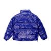 MLB Solid Color Stand Collar Reversible Shiny Puffer Jacket Unisex Jackets Black 31DJ02061-50L
