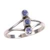Natural Tanzanite Gemstone 925 Solid Sterling Silver Jewelry Ring Size 8 Y0H33