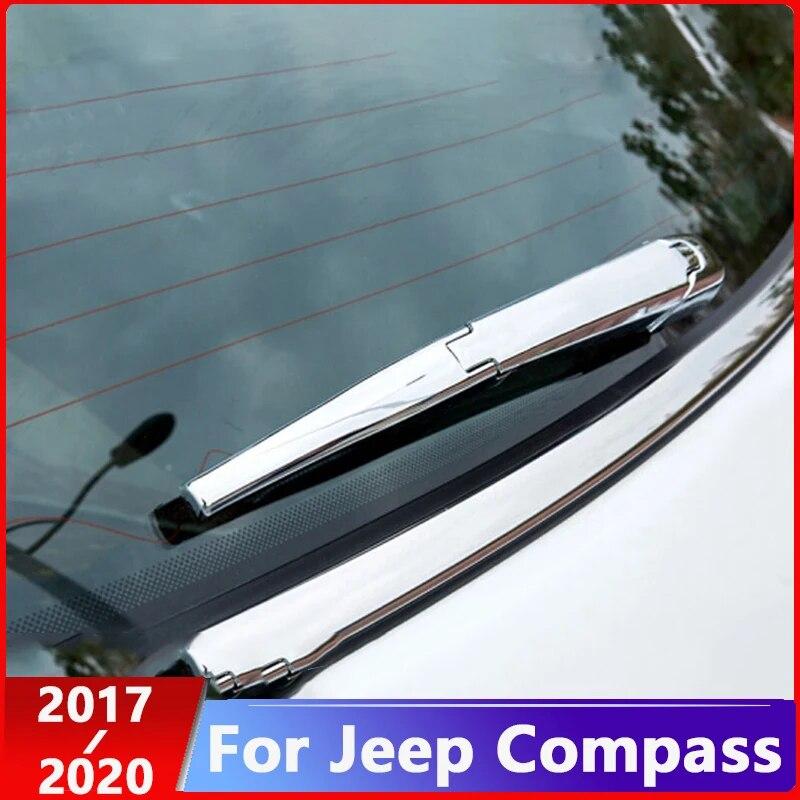 For Jeep Compass 2017 2018   ABS Plasti Car Rear Wiper Cover Car Back Window Wipers Protector Trim Accessories