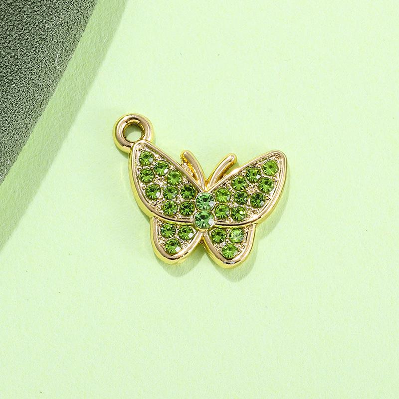 Breloque Pendentif Papillon Strass Coloré pour Bijoux, Charme pour Bracelets, Chevillères et Colliers DIY