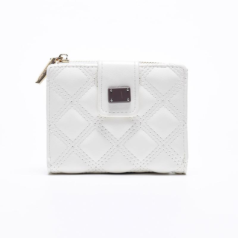 2025 new short wallet female WaIIet rhombus premium small fragrant texture change bag
