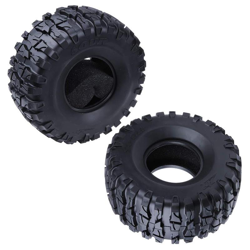 Premium Soft Rubber 2.2" Tyres With Foam For Axial Wraith Scx10 Jeep Trx-4 Rock Crawlers