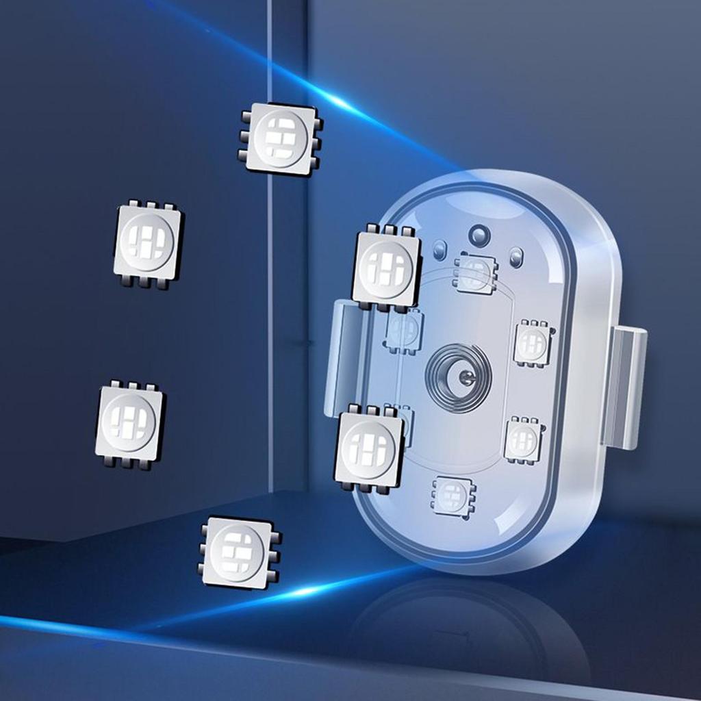 Flashing Lights Wireless 8 Colors Vehicle Accessories Rechargeable RGB Rock Interior Lights For Drone Bike RC Boat Scooter Truck