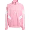 Adidas Originals Inter Miami Cf Crew Sweatshirt Logo Striped Casual Loose Long Sleeve Men Sweatshirt Light-Pink JI6907