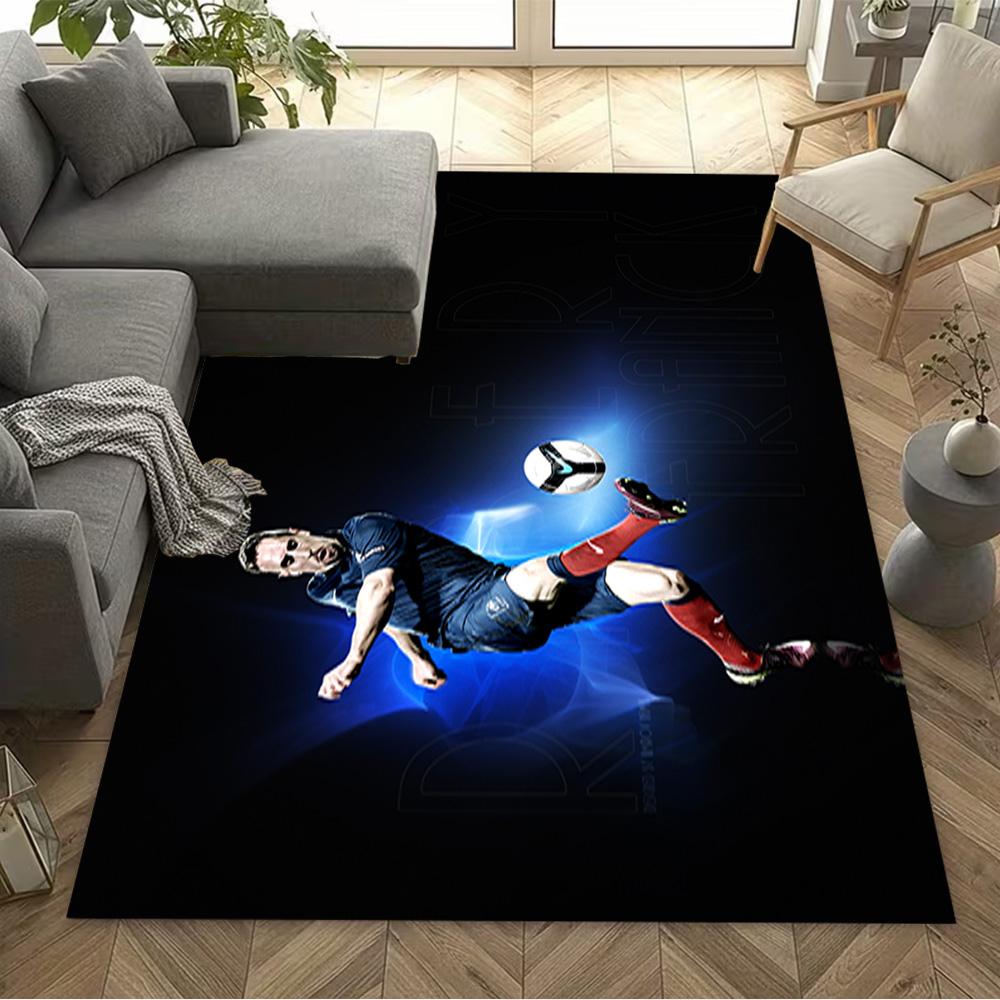 Dynamic Soccer Kick Floor Mat Suitable for Bedrooms Foyer Decorate room Entryway Anti-slip Rug Anime Office Decor Best for Christmas