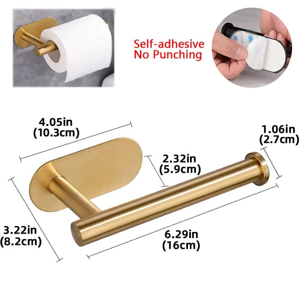 Hot Sale Stainless Steel Paper Towel Holder Cabinet Wall Mount Toilet roll paper holder Kitchen Self-Adhesive Paper Towel Bar