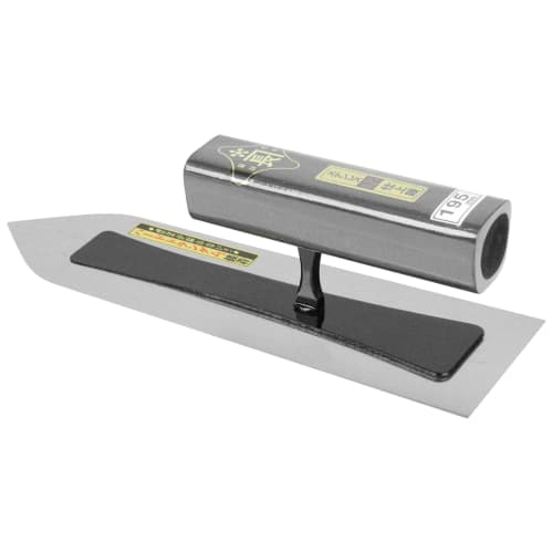 Kincho Stainless Steel Finishing Trowel, 0.3mm Thick, Black Painted Square Handle, 195mm, Hard Trandom Adhesion