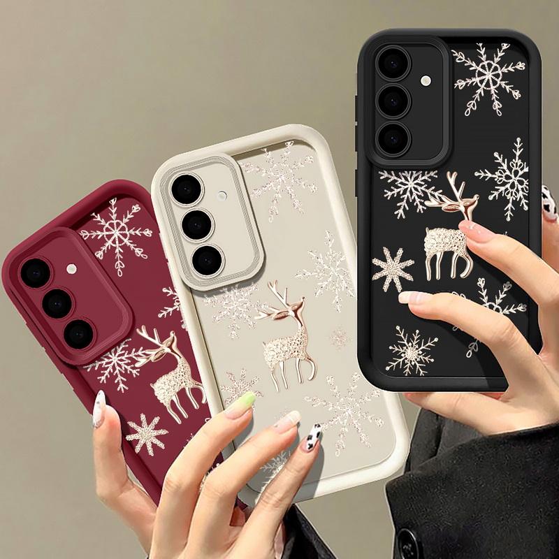 Beautiful Elk Print TPU Phone Case For Samsung Galaxy A17 A56 A16 A55 A15 A25 A36 A26 5G S25 Edge S23 S24 Ultra S24 S25 FE Cover