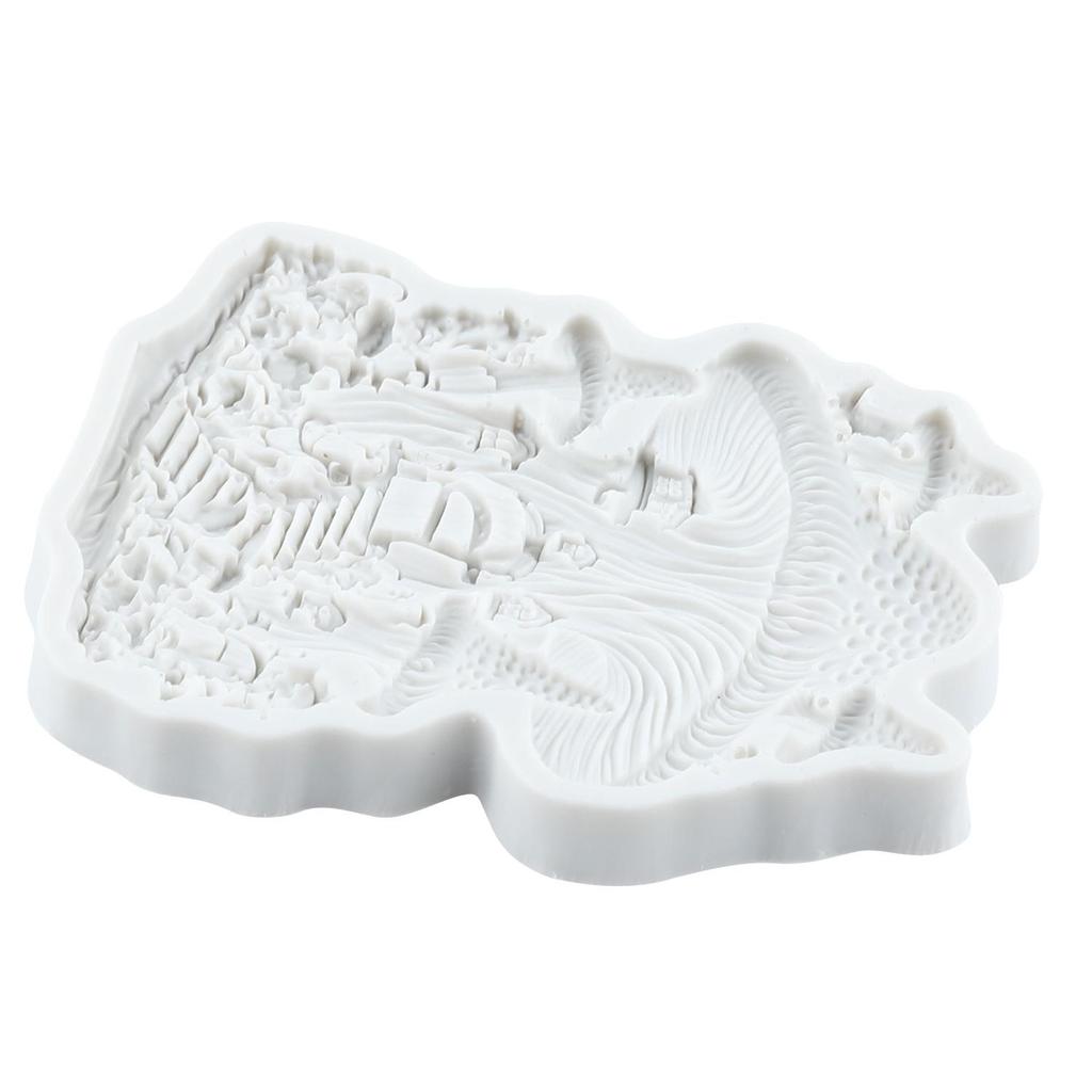 Mushroom Castle Silicone Mold Mushroom Fondant Molds Cake Decorating Tools Cupcake Topper Candy Sugar Craft Gum Paste Polymer Clay