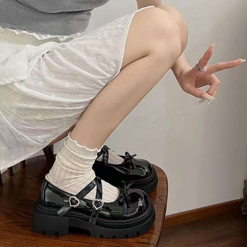 Raised platform with skirt Mary Jane shoes 2025 summer new British style small leather shoes women's French temperament single shoes