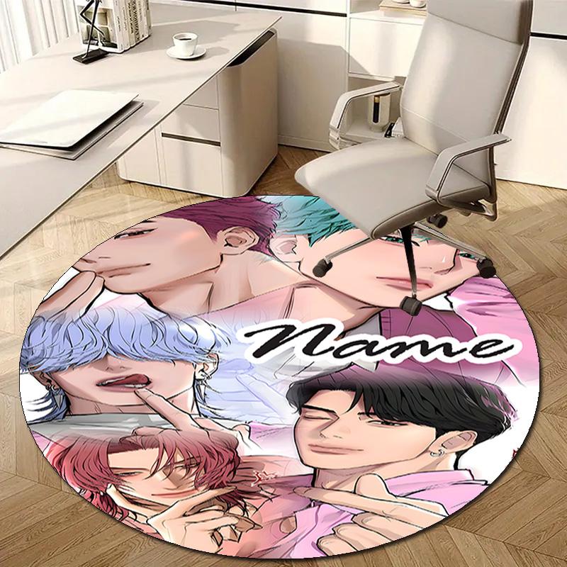 Personalized K-KPop Demon Hunters Round Chair Office Rug - Perfect for Mat, Office Chair & More - Ideal Gift for Birthdays and Holidays