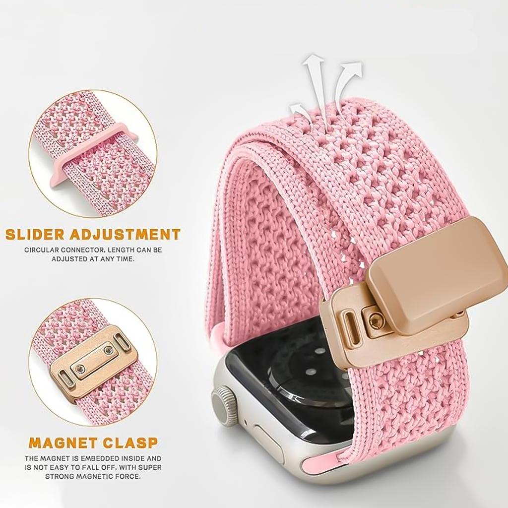 Magnetic Strap For Apple Watch Ultra 3 2 Bands 49mm 44mm 40mm 41mm 45mm 42mm 46mm Nylon Bracelet IWatch 11 10 9 8 7 6 5 4 SE 3