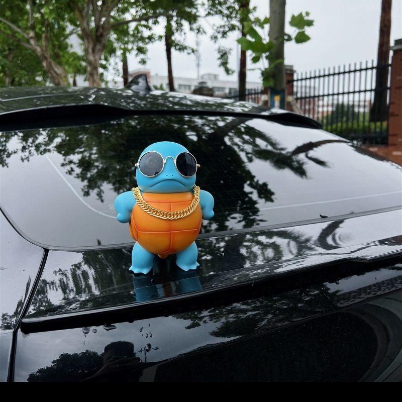 New  Anime  Squirtle Will Spray Water Jenny Turtle Car Accessories Spray Water Big Size Proud And Cute Model Toys