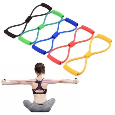 Bande de Résistance Bras Écarteur de Poitrine Corde de Traction 8 Mots Élastique Exercice Muscle Entraînement Yoga Tubing Équipement de Fitness Salle de Sport à Domicile