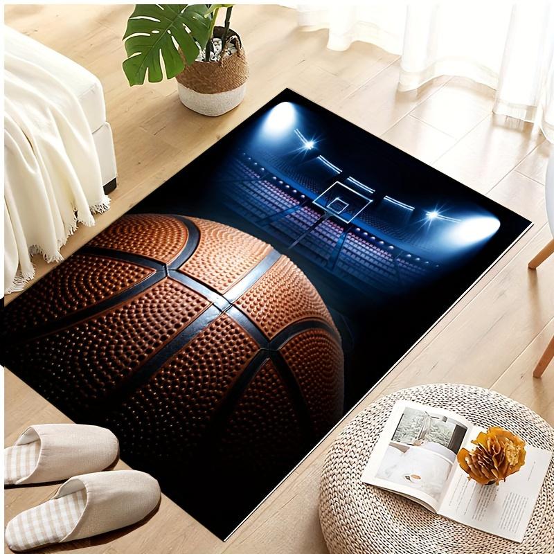 Tappeto Artistico Basket e Campo da Gioco, per Soggiorno, Camera da Letto, Ufficio, Balcone
