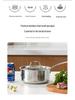 304 Stainless Steel Three-Ply Saucepan with Single Handle for Induction, Ideal for Baby Food, Noodles, and Household Cooking.