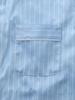 Kaituck Made In Japan by Japanese Satin Cotton Long Striped Sax Round Family Craftsmen, Women's 100% Pajamas, Sleeve, Pattern, Spring/Autumn, M/L (L,