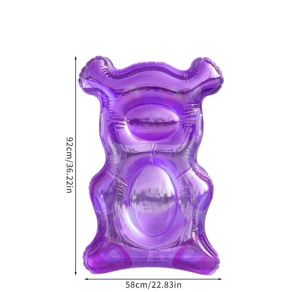 Bear Shaped Bear Water Surfboard PVC Inflatable Surf Board Cute Portable Floating Board Kids фиолетовый