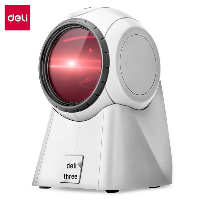 Deli 14884 White 1D Laser Barcode Scanner