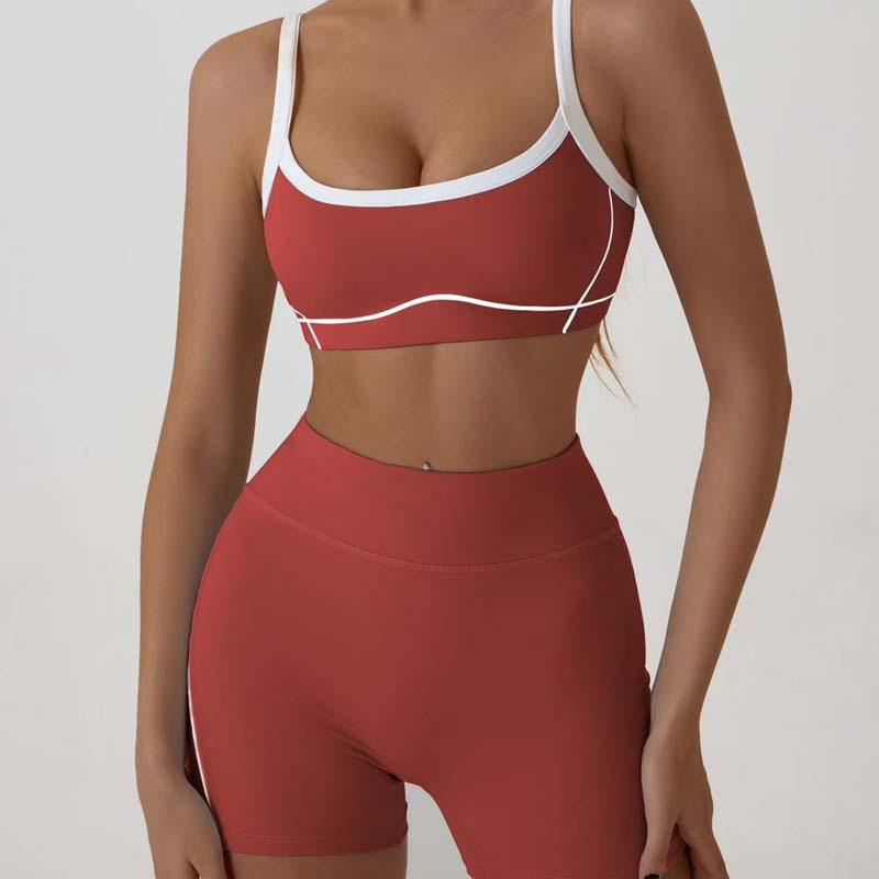 Women's Slim Fit Color Block Yoga Suit - Naked Feeling Outdoor Sportswear Set