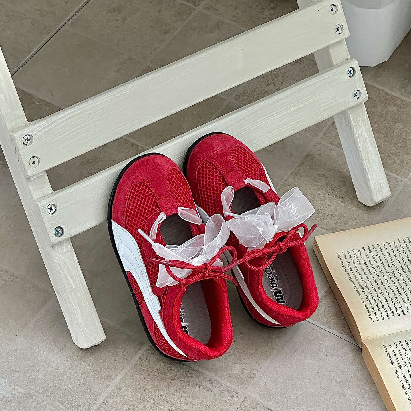 

XSHX racing ballet shoes retro children s breathable mesh rubber non-slip soft sole high-end girls sports 25 червоний