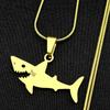 Cute Little Shark Ocean Chain For Women Men Stainless Steel Gold Color Hiphop Fashion Choker Party Necklace Jewelry Accessory