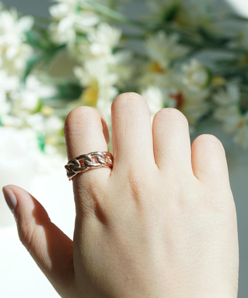 Alleun Silver 925 Bold Twisted Thumb Ring