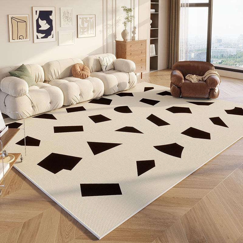 

Кремовый воздушный домашний ковер с тремя анти-кольцами, бархатный, спальня, покрытый грязеотталкивающим ковриком, коврик для приставного столика в гостиной 400MMx6000MM
