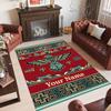 Birds Theme Crystal Velvet Floor Rug Personalized Custom Name Text Warm Carpet Home Decoration