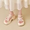 Cross Strap Platform Sandals for Women Summer 2025 Thick Bottom Gladiator Shoes Woman Casual Non-Slip Wedge Sandalias Mujer