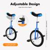 Outdoor Wheel Unicycle, 16Inch One Wheel Bike Adjustable Seat Exercise Bicycle for 7-60 Years Old, Outdoor Sports Fitness