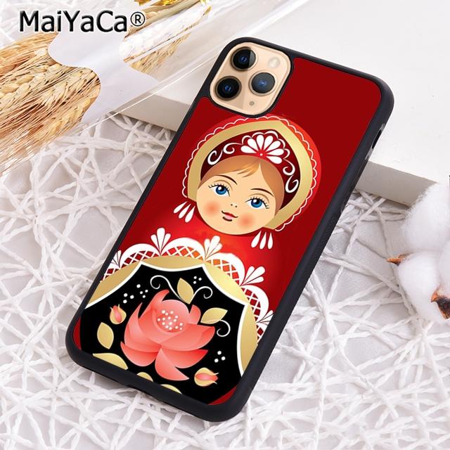 MaiYaCa Babushka Matryoshka Red Russian Doll Phone Case Cover For plus 11 12 13 14 pro max coque